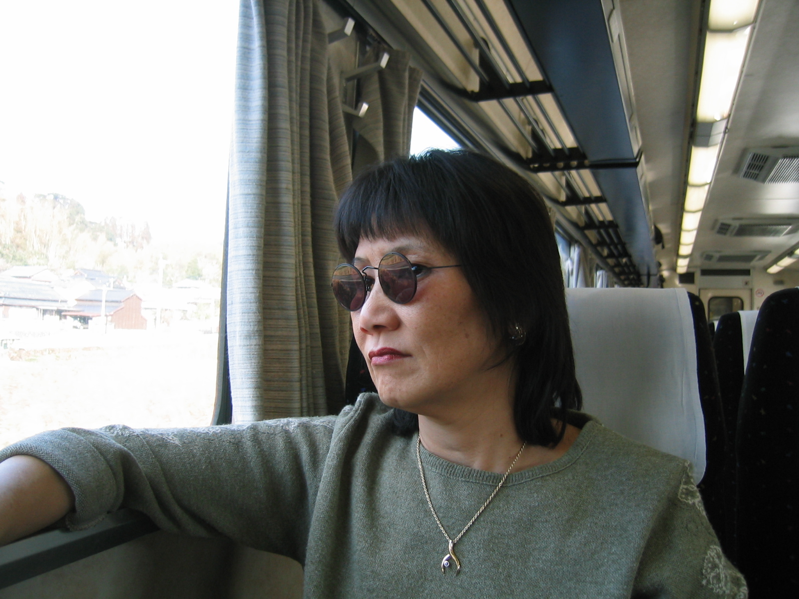 Ritsuko on train to Miyazaki